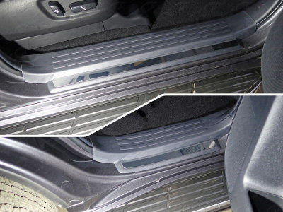 Toyota Land Cruiser Prado (18–) Накладки на пластиковые пороги (лист зеркальный) 4шт