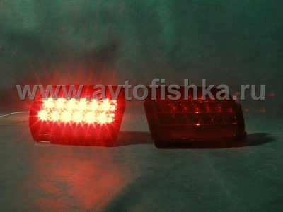 Toyota Land Cruiser Prado 150 (10-) фонари задние светодиодные красные, катафоты в задний бампер, комплект 2 шт.