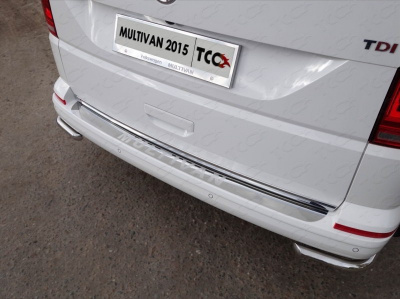 Volkswagen Multivan; Transporter (15–) Накладка на задний бампер (лист зеркальный с надписью Multivan)